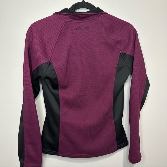 Women’s Spyder Size Small Purple Long Sleeve Zip Up Sweatshirt - Picture 5 of 7